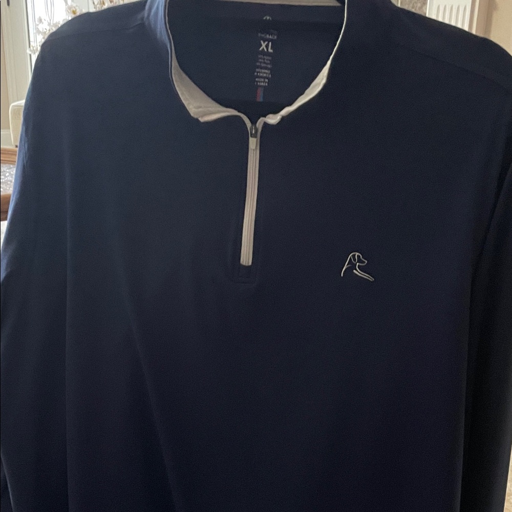 Rhoback Men's Navy Blue Quarter-Zip Shirt